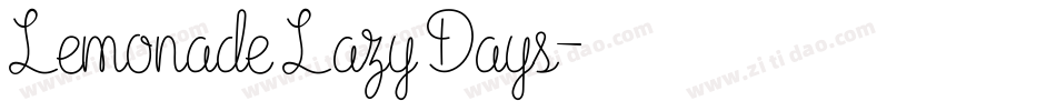 Lemonade Lazy Days字体转换